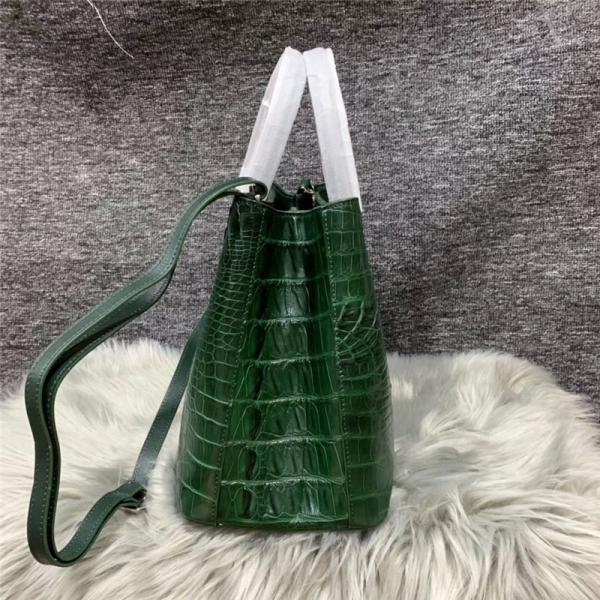 Authentic Alligator Skin Female White Purse Lady Three-way Handbag Genuine Crocodile Leather Women Single Shoulder Bag