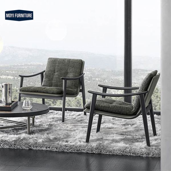 Carpet Recommended Arm Chair Modern Nordic Ash Wood Dining Chair Foshan Comfortable Seating Home Furniture