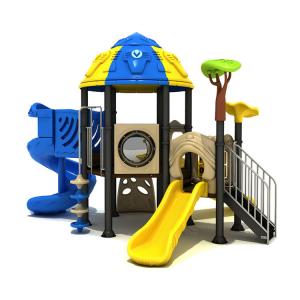 China Outdoor Custom Playground Plastic Slide Anti UV Garden Powder Coated For Kids on sale