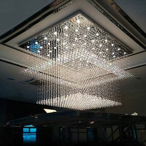 Modern Design Large Crystal Chandelier Hotel Lighting AC110V 220V Hotel