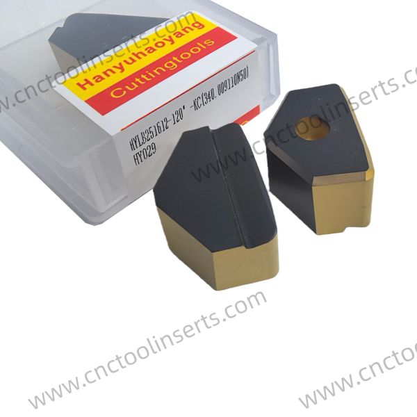 Buy CNC Carbide Plunge Milling Insert, CVD Coating HY029, Model HYLB251612-120° - Suitable for heavy-duty, semi-finishing and finishing of steels and cast iron at wholesale prices