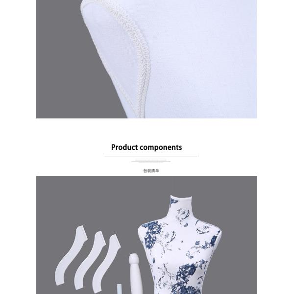 Factory direct sales foam cloth female model clothing display props bust printed linen cloth pin-inserable cloth