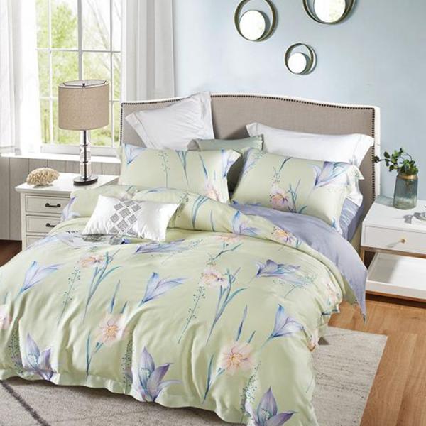 Buy 100% Tencel Luxury Silky Soft Bedding Set 300TC Printed Fabric Quilt Cover Pillowcase Sets at wholesale prices