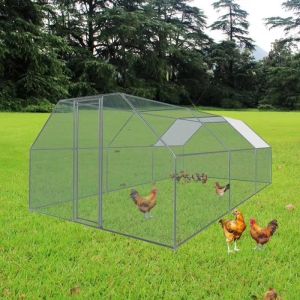 UV Stabilised Polyester Roof D4m Walk In Chicken Cage