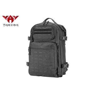 Black Outdoor Adventure Backpack For Leisure Climbing / Hydration Camping