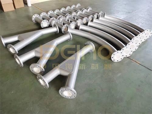 Buy Impact Resistant Ceramic Sleeve Lined Pipe Fittings Thickness 10mm at wholesale prices