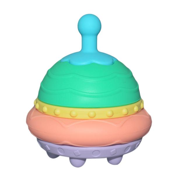 Buy Customizable Children'S Educational Toy Hamburger Silicone Stacking Toy at wholesale prices
