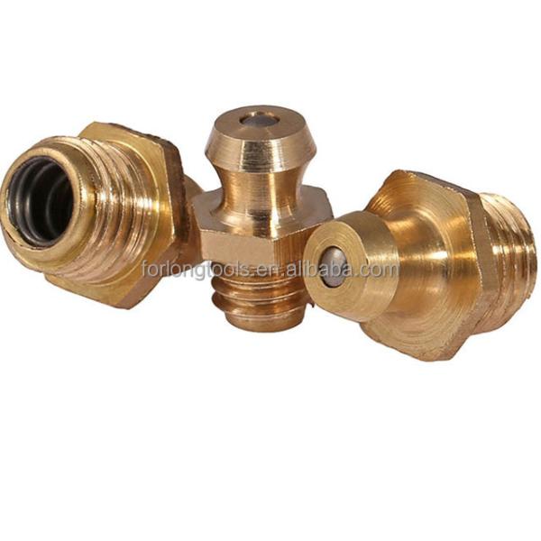 Universal Car Fitment Straight Brass Hydraulic Grease Nipple M6 M8 M10 for Heavy Duty Drive Excavator Truck OE NO. Standard