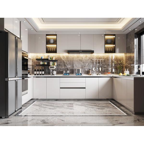 Modern Pvc Door kitchen Cucina Complete plywood Pantry Cupboard Cabinet