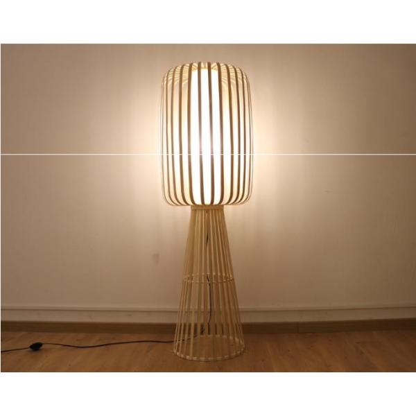 Bamboo Weaving Rattan Floor Lamp For Residential Teahouse Living Room