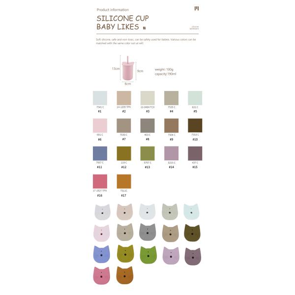 Leak Proof Soft Silicone Kids Cup Food Grade With Lid Straw OEM