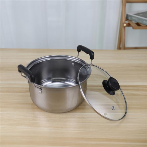 American style 5pcs cookware set kitchen nonstick cooking pot with glass lid
