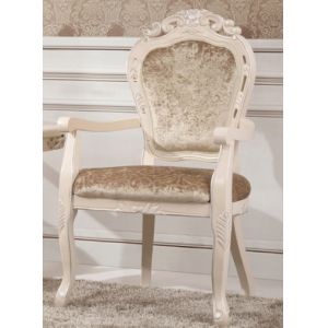 China luxury French style wooden dining arm chair furniture on sale