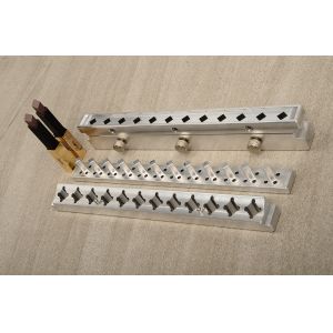 12 Hole Custom Lipstick Mold Small Gold Bar Square Aluminum