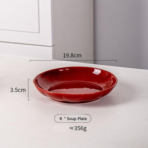 Irregular Nordic Ceramic Pumpkin Plate Set For 12 People Porcelain Table Plates Party