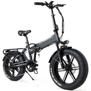 Folding Fat Tire Electric Bike 750 Watt , 30kmh Foldable E Bike 5grade System