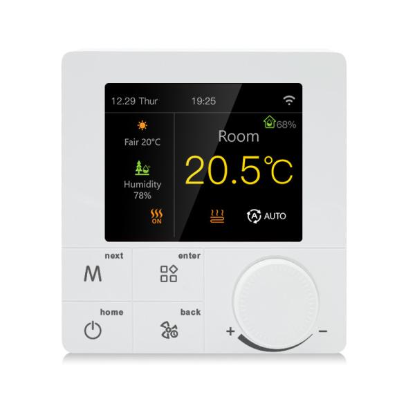 Buy Glomarket RGB Colorful LCD Screen Smart Thermostat Tuya App Electric Heating Thermostat Works With Alexa And Google at wholesale prices