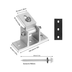 25YRS Service Life Aluminium Solar Panel Bracket Adjustable for Maximum