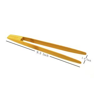 bamboo wooden food service tong