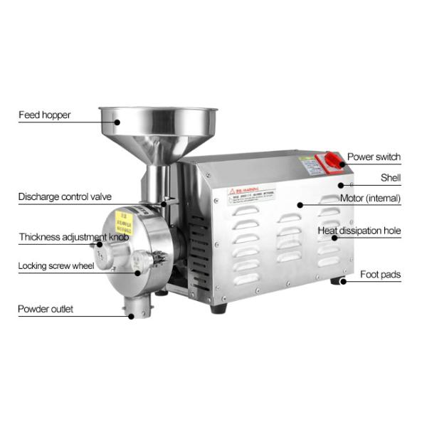 Dade Electric Grain Grinder Machine 3500W 1420r/Min Electric Cereal Grinder Machine