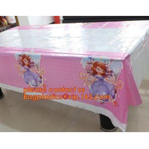 108cm *180cm Cartoon princess disposable tablecloth happy birthday party plastic