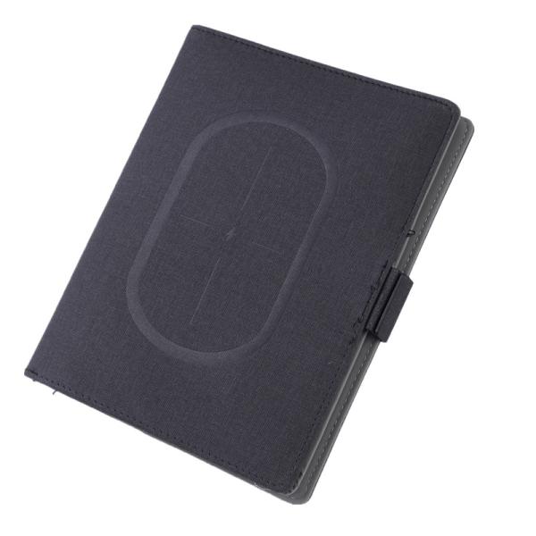 Buy Business Creative Wireless Charger Notebook With Led Logo Leather at wholesale prices