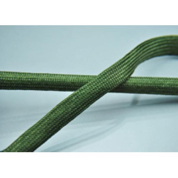 Buy Custom Length Expandable Braided Sleeving Nylon Flat Filament For Cable Protection at wholesale prices