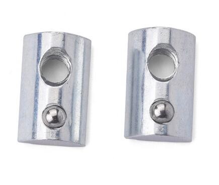 Buy Zinc Plate Surface Drop In T Nuts / Drop In Tee Nuts With Spring Loaded Ball Slot at wholesale prices