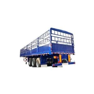 3 Axle Dropside Fence Cargo Semi Trailer Side Wall With Jost E100 Landing Gear