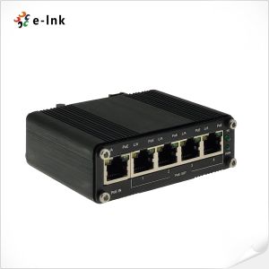 IP40 Aluminum Case 802.3at Industrial PoE Switch 100m Transmission