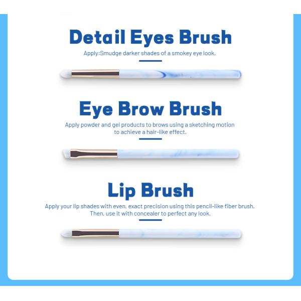 4pcs Travel Makeup Brush Set With Synthetic Hair And Plastic Handle With PVC Packaging Box