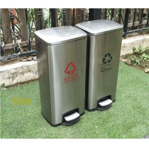 Commercial Stainless Steel Iron Separating Industrial Hotel Street Trash Bin