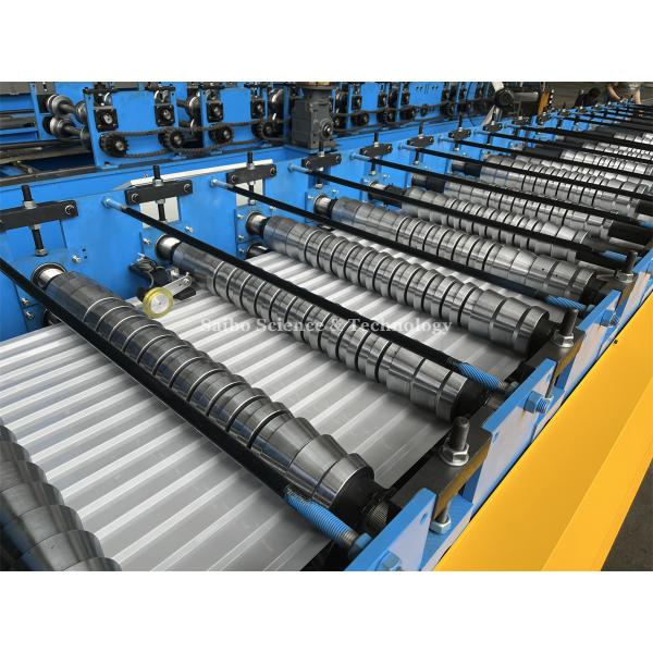 Coil Width 914mm Roofing Wall Panel Roll Forming Machine With Chain Drive