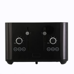 Household Toaster Black Stainless Steel Auto Electric Power Cut Off Function