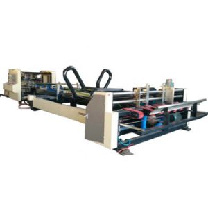 Paperboard Auto Folder Gluer Machine With Strapping Machine