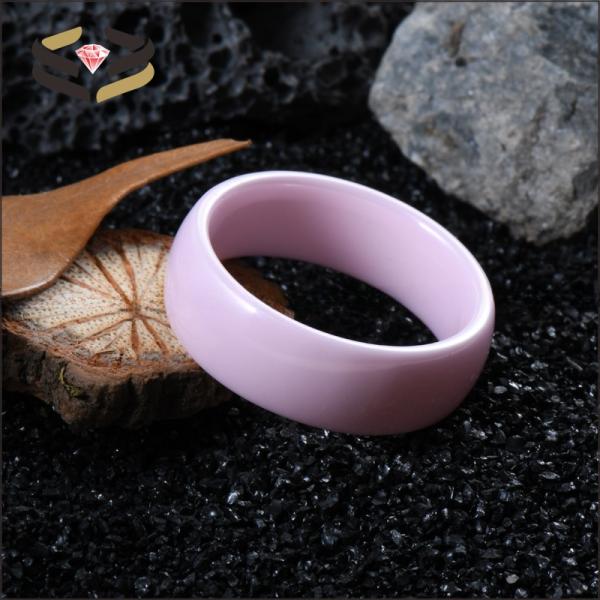 Third Party Appraisal Pink Ceramic Rings 4mm/6mm/8mm For Men And Women