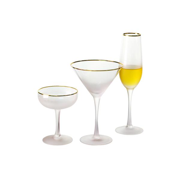 160ml 12.5cm Transparent Frosted Hand Blown Margarita Glasses For Bar