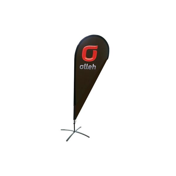 Buy Custom Olleh Teardrop Advertising Flags with Aluminium / Fiberglass Pole at wholesale prices