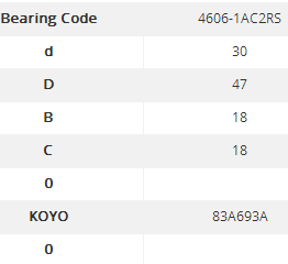 Auto Double Row Air Conditioner Bearings 4606-1AC2RS 30mm x 47mm x 18mm