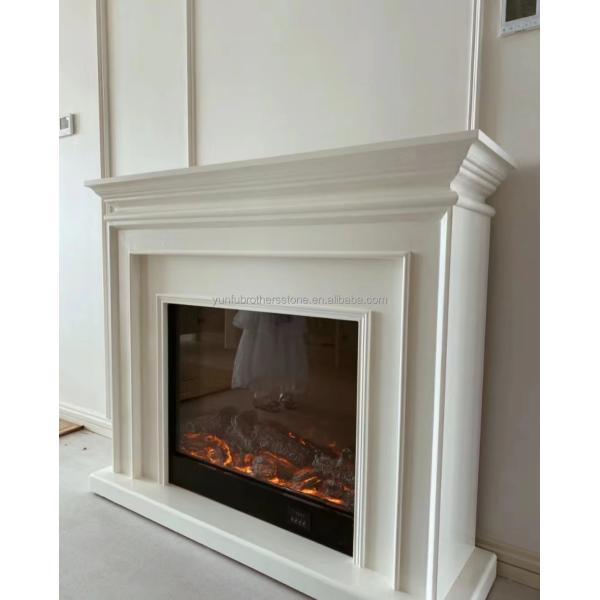 Coal Fireplaces Modern Italian Style Marble Sofitel Fireplace Mantel for Indoor Decor