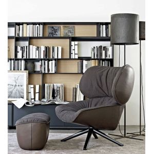 Recliner Italian Designer Classic Modern Luxury Fiberglass Upholstered PU Tabano