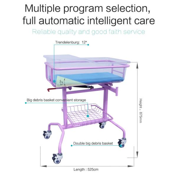 Factory Single Function Stainless Steel Infant Medical Bed Plastic Baby Hospital Bed Newborn Pediatric Crib for Sale