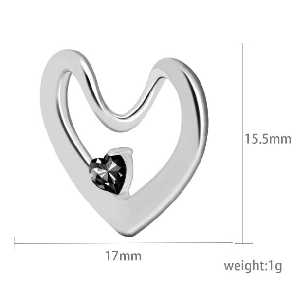 Twisty Engraved Heart Charm