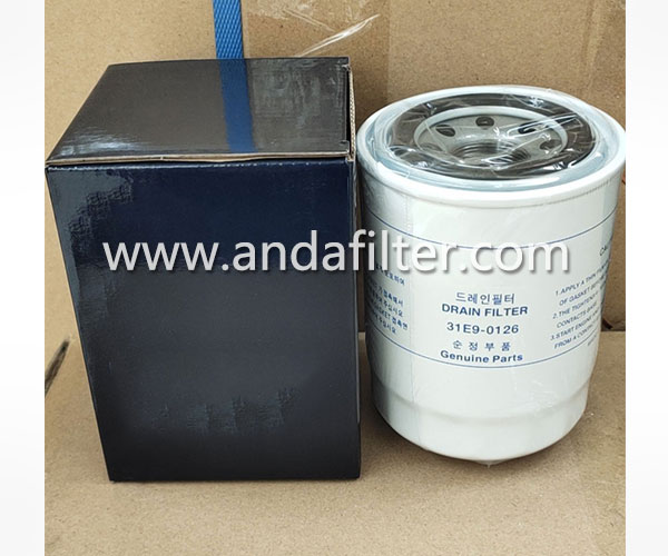 High Quality Hydraulic Oil Filter For Hyundai 31E9-0126 31E9-0126-A