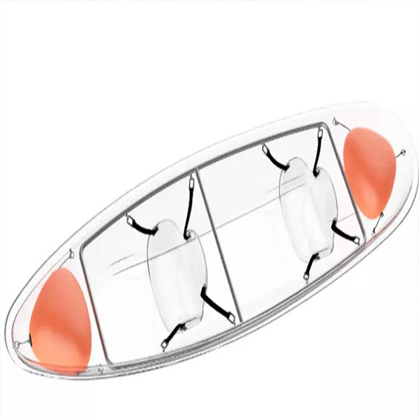 CC Double Person Clear Plastic Kayak Custom Color / Logo For Sports / Leisure