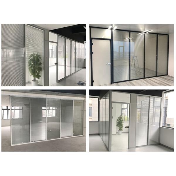Soundproof Office Demountable Glass Partition Wall System American Standard