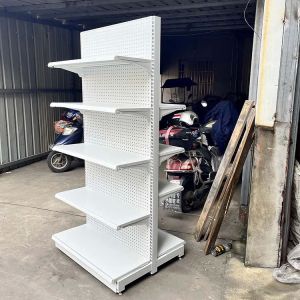 Factory Custom Size Color rak minimarket gondola super market racks white
