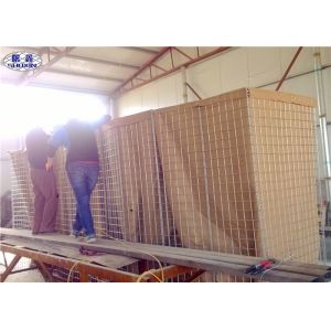 China Hesco Defensive Welded Gabion Box Barrier 1x1x1M With Geotextile Cloth on sale