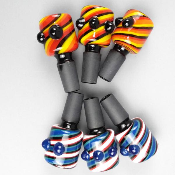 4mm Male Wig Wag Heady Glass Bowls Piece Pyrex Smoking Bong Attachments