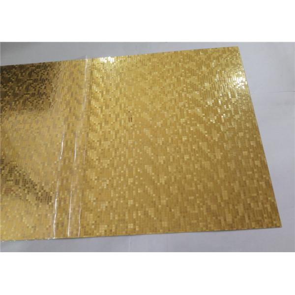 Gold Mirror Embossed Aluminum Sheet , Embossed Aluminum Panels Construction